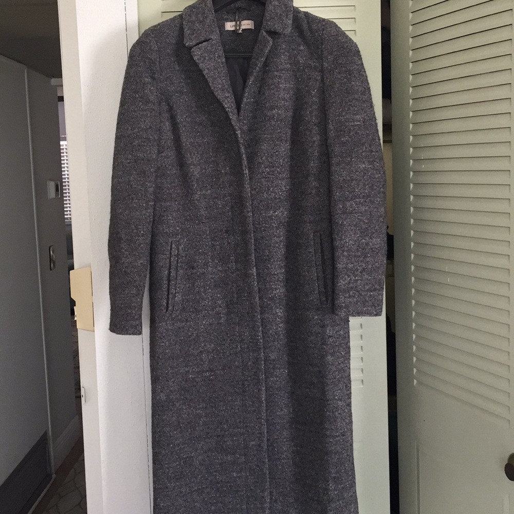 Marks & Spencer gray wool blend full length| Coat
